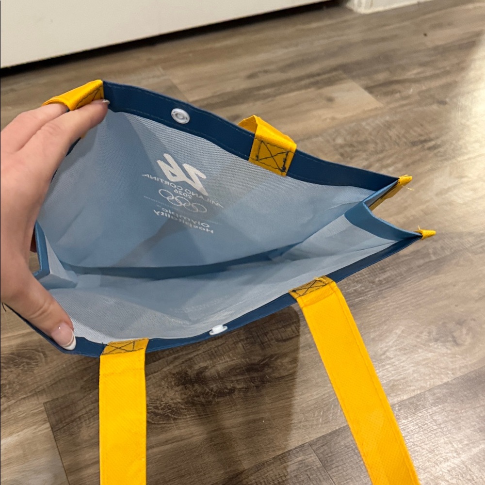 Milano Cortina 2026 Olympic Hospitality Navy & Yellow Tote - Picture 4 of 4